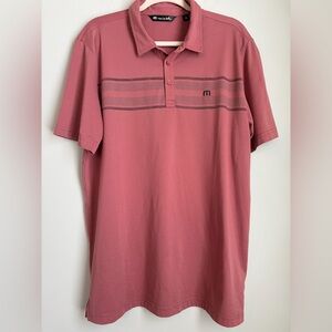 Travis Mathew Men’s Mauve Golf Polo Shirt, Size XL